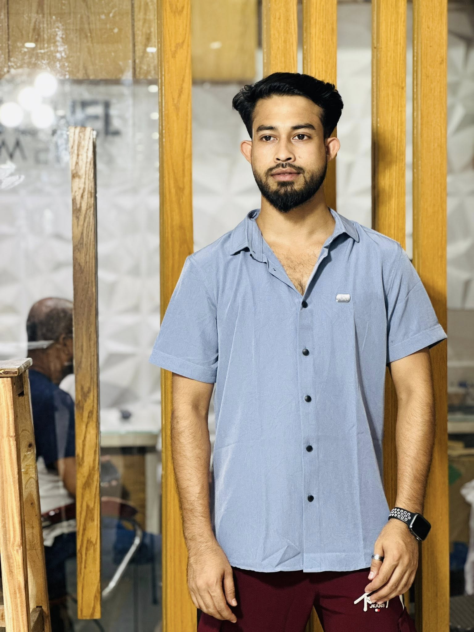 China Stitch Half Sleeve Shirt
